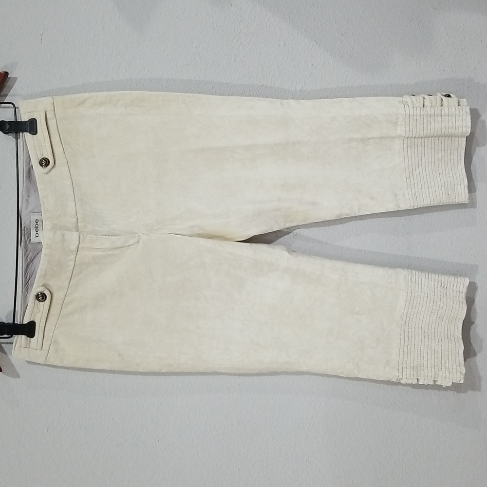 Bebe Vintage Sailor Capri Pants Winter White Size 4